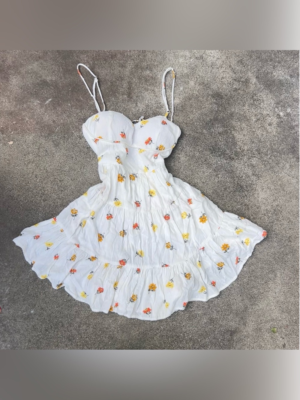 Floral Tiered Sundress | Cottagecore Mini Dress | Spaghetti Strap Summer dress